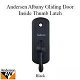 Andersen Thumb Latch For Sliding Doors Albany Black Inside Thumb Latch