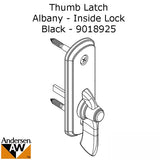 Andersen Thumb Latch For Sliding Doors Albany Black Inside Thumb Latch