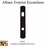 Andersen Albany Exterior Escutcheon Plate, Black