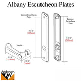 Escutcheon Plate, Albany Exterior Passive Door - Black