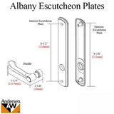 Escutcheon Plate, Albany Interior Passive Door - Black