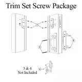 Gliding Door Trim Set Screw Package - Black