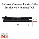 Andersen Perma-Shield Casement Windows - Interior Grille Installation / Marking Tool