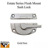 Andersen Estate Series Flush Mount Sash Lock for Tilt-Wash (DC and TW) Windows - Gold Dust