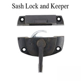 Andersen Tilt-Wash (DC) and Tilt-Wash (TW) Windows - Lock and Keeper Kit - Oil Rubbed Bronze