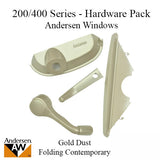 Andersen Casement Window - 200/400 Series - Hardware Pack - Folding Traditional - Gold Dust