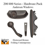 Andersen Casement Window - 200/400 Series - Hardware Pack - Folding Traditional - Distressed Bronze