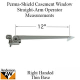 Straight Arm Operator, Corrosion Resistant, 12" Arm, Right Hand, 1995 to Present