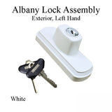 Andersen Gliding Door Albany Exterior Lock Assembly w/ Keys - Keyed Alike, Left Hand - White