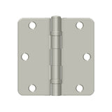 3-1/2" x 3-1/2" x 1/4" Radius Hinge, Ball Bearing