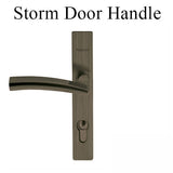 Andersen Storm Door Handle Set With Deadbolt Lock Compatible With ALL 4000 & 3000 Series Storm Doors Brushed Dark Nickel Storm Door Hardware Set