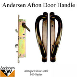 Andersen 100 Series Afton Glass door handle - Antique Brass