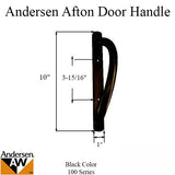 Andersen 100 Series Afton Glass door handle - Black