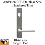 Andersen FSB 1076 Complete Trim Set for Single Door, With Key hole - Stainless Steel