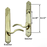 PETAL STYLE HANDLE SET FOR KEYED ANDERSEN DOOR, LEFT - FRENCH ANTIQUE - 921311002