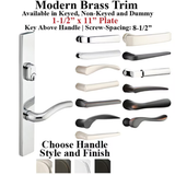 MULTIPOINT TRIM, 1-1/2 X 11 INCH, AMERICAN, MODERN BRASS - 921321000