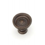 Schaub Sunflower, Solid Brass, Symphony, Sunflower, Round Knob, Dark Glaze, 1-3/8.