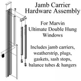 Jamb Carrier Hardware Assembly - White