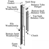 Jamb Carrier Hardware Assembly - White