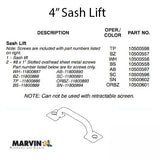 Marvin Sash Lift, Single Hung or Double Hung Window