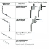 Marvin Window Ultimate French Casement Lock Handle, Choose Color