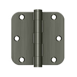 3-1/2" x 3-1/2" x 5/8" Radius Hinge, HD