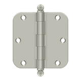 3-1/2" x 3-1/2" x 5/8" Radius Hinge, w/ Ball Tips