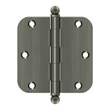 3-1/2" x 3-1/2" x 5/8" Radius Hinge, w/ Ball Tips