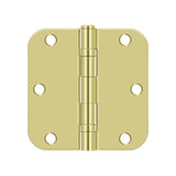 3-1/2" x 3-1/2" x 5/8" Radius Hinge, Ball Bearing