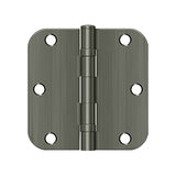 3-1/2" x 3-1/2" x 5/8" Radius Hinge, Ball Bearing