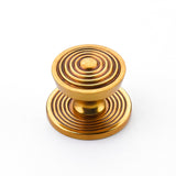 Schaub Sonata - Solid Brass Knob w/backplate - 1" dia..