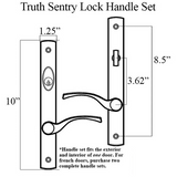 Truth Sentry Lock Handle Set, Transitional, Painted over Zinc - BLEMISHED