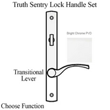 TRUTH SENTRY LOCK HANDLE SET, TRANSITIONAL, DECORATIVE FINISHES OVER BRASS- PVD CHROME - 97451060