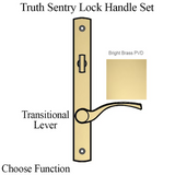TRUTH SENTRY LOCK HANDLE SET, TRANSITIONAL, DECORATIVE FINISHES OVER BRASS- PVD BRASS - 97451090