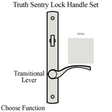 TRUTH SENTRY LOCK HANDLE SET, TRANSITIONAL, PAINTED OVER ZINC- WHITE - 97451100