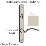 TRUTH SENTRY LOCK HANDLE SET, TRADITIONAL, PAINTED OVER ZINC, BEIGE - 97452030