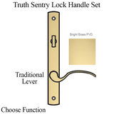 Truth Sentry Lock Handle Set, Traditional, Decorative Finish Over Brass, Pvd Brass - 97452090