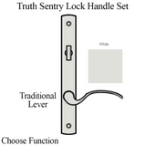 TRUTH SENTRY LOCK HANDLE SET, TRADITIONAL, PAINTED OVER ZINC, WHITE - 97452100