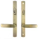 TRUTH SENTRY LOCK HANDLE SET, CONTEMPORARY, DECORATIVE OVER SOLID BRASS, ANTIQUE BRASS - 97453010
