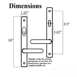 TRUTH SENTRY LOCK HANDLE SET, MODERN, DECORATIVE OVER SOLID BRASS, PVD BRUSHED CHROME - 97455020