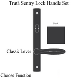 TRUTH SENTRY LOCK HANDLE SET, CLASSIC, PAINTED OVER ZINC, BLACK - 97454040