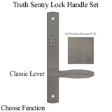 TRUTH SENTRY LOCK HANDLE SET, CLASSIC, DECORATIVE FINISHES OVER BRASS, PVD BRONZE - 97454050