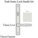 TRUTH SENTRY LOCK HANDLE SET, CLASSIC, PAINTED OVER ZINC, WHITE - 97454100