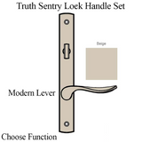 TRUTH SENTRY LOCK HANDLE SET, MODERN, PAINTED OVER ZINC, BEIGE - 97455030
