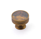 Schaub Tiger Penshell - Estate Dover Round Knob with Tiger Shell Inlay