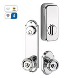 Emtek EMP8996 EMPowered Delaware 5-1/2" Center-to-Center Keyed Sideplate Lockset, Passage/Single Keyed - Brass Tubular