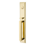 Emtek EMP4212 Melrose Single Cylinder Entrance Handleset - Brass Tubular - EMPowered Upgrade