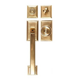 Emtek 4213 Hamden Single Cylinder Entrance Handleset - Brass Tubular