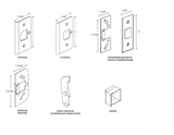 TRILENNIUM ASTRAGAL STRIKE PLATE KIT (3) WITH SCREWS