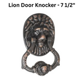 Brass Accents Lion Door Knocker - 7 1/2"